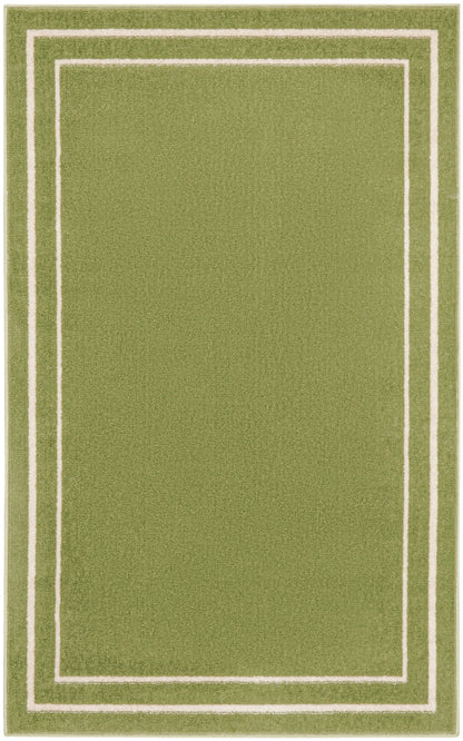 Nourison Home Nourison Essentials NRE02 Green Ivory Contemporary Power-loomed Rug