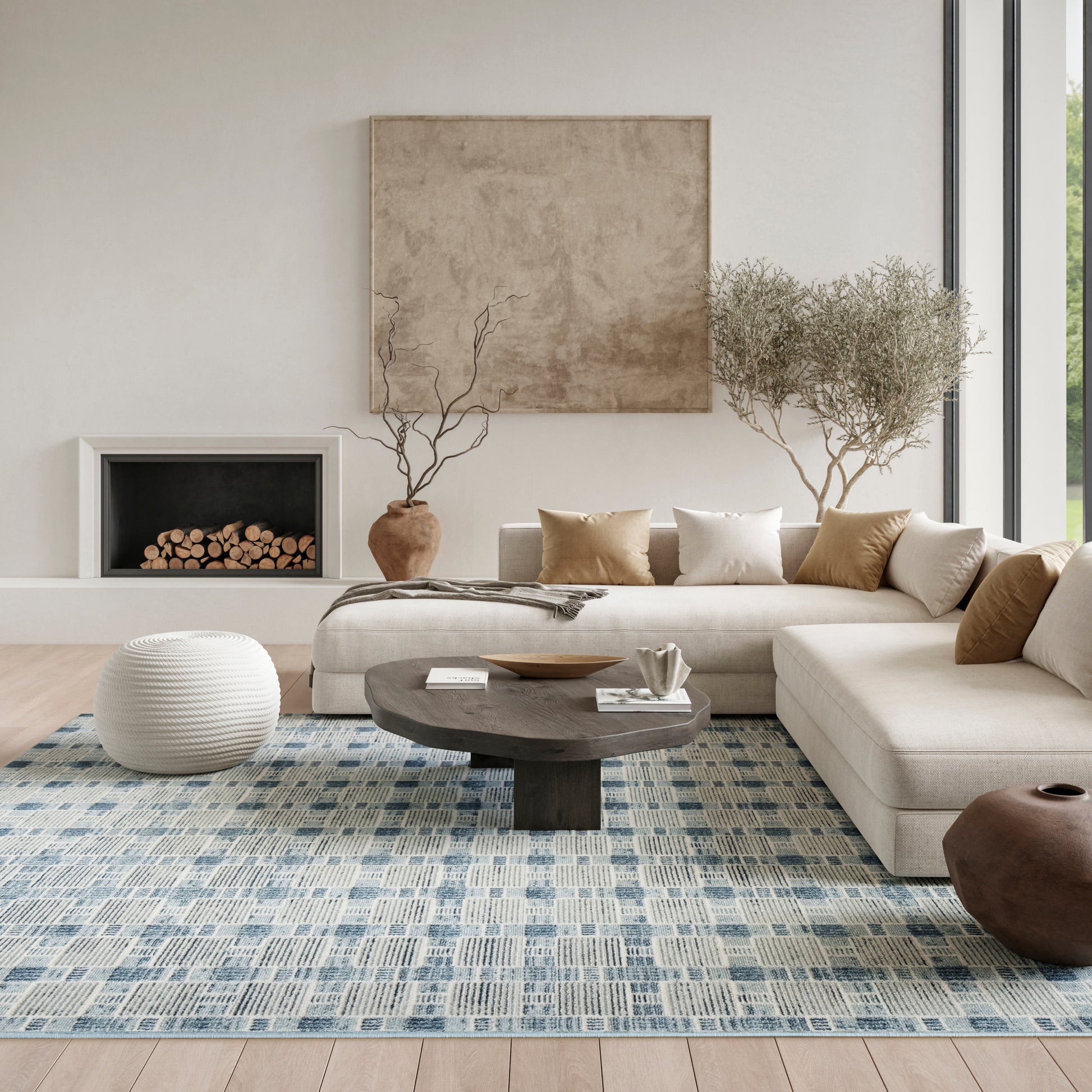 Nourison Home Nordic  Blue  Contemporary