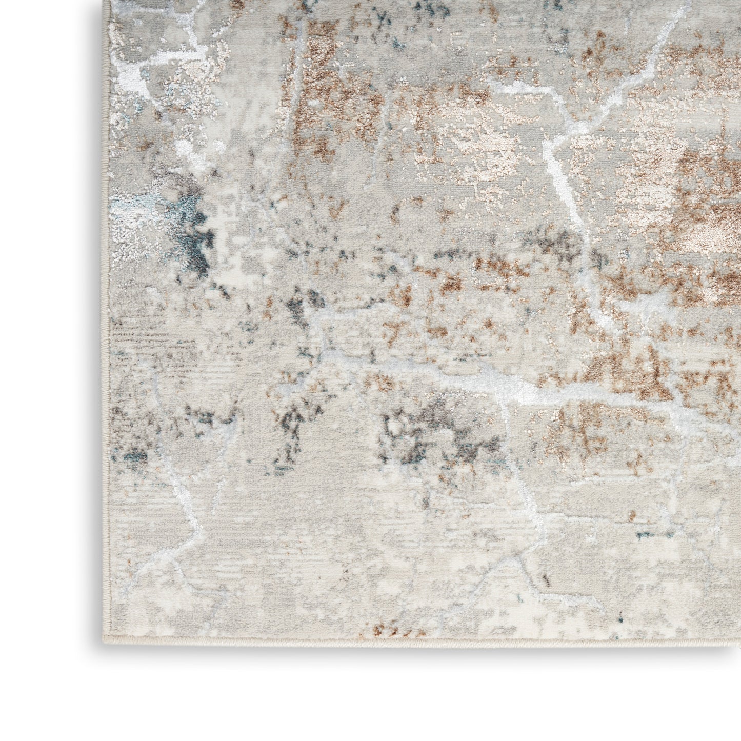 Nourison Home Glitz  Grey Multicolor  Contemporary