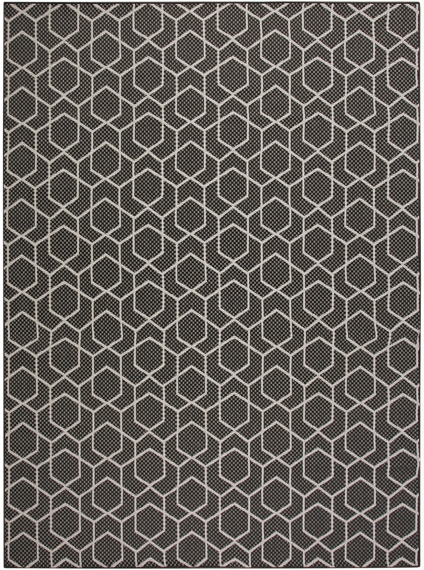 Nourison Home Horizon Indoor/Outdoor HOZ01 Black Contemporary Power-loomed Rug