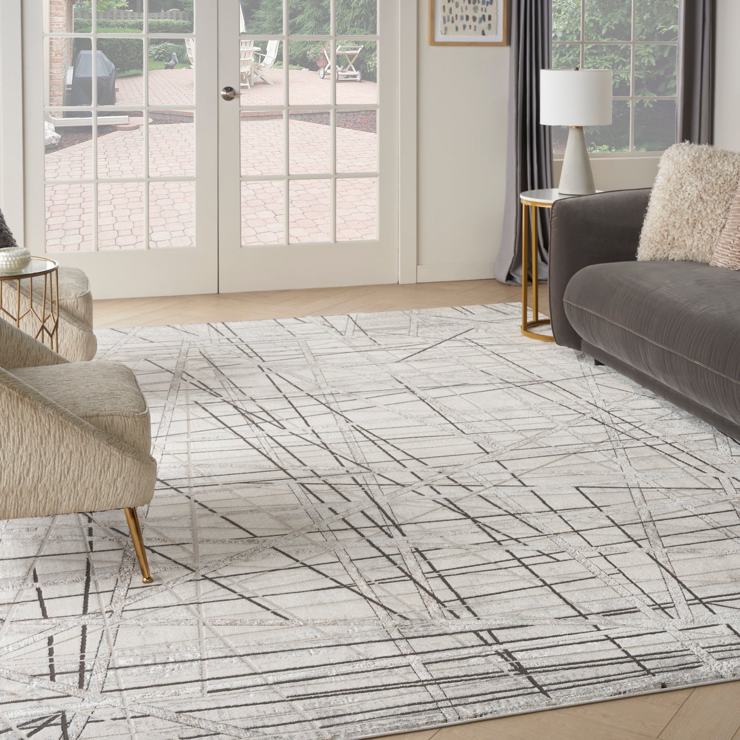 Nourison Home Desire  Grey Silver  Contemporary