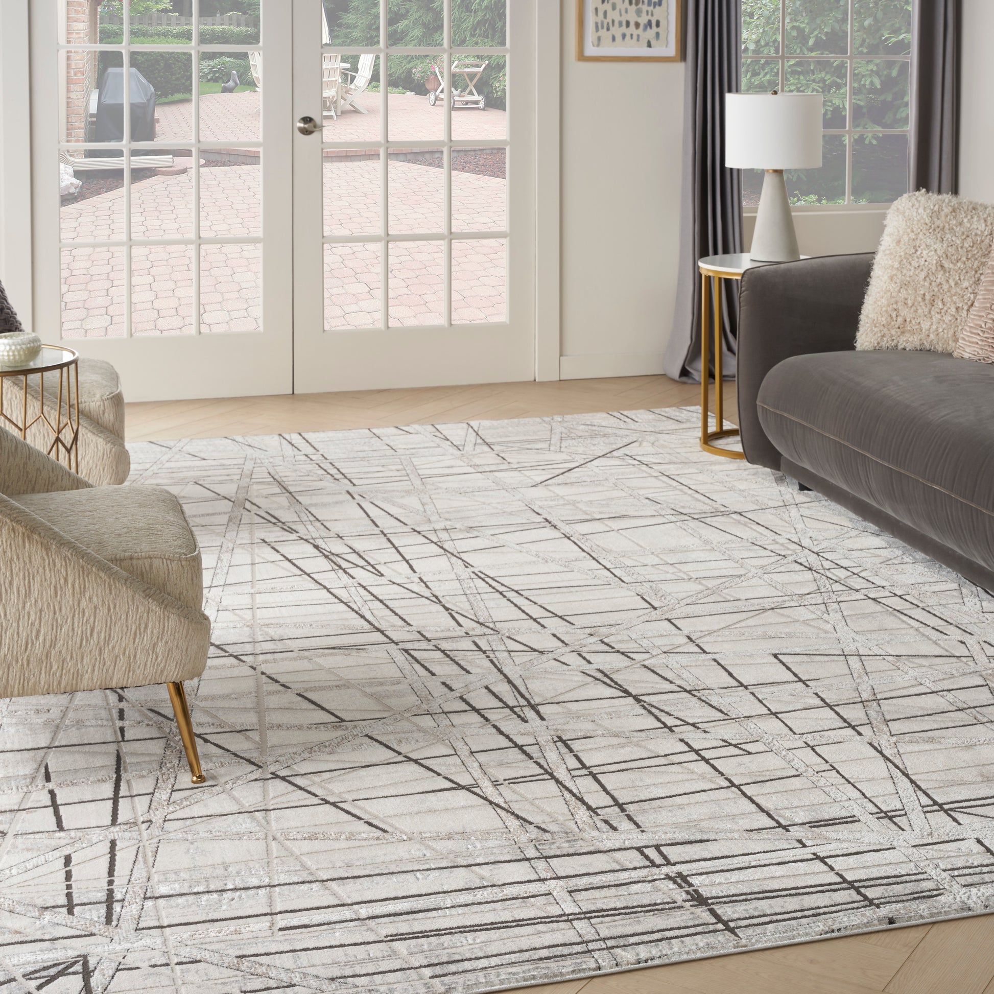 Nourison Home Desire  Grey Silver  Contemporary