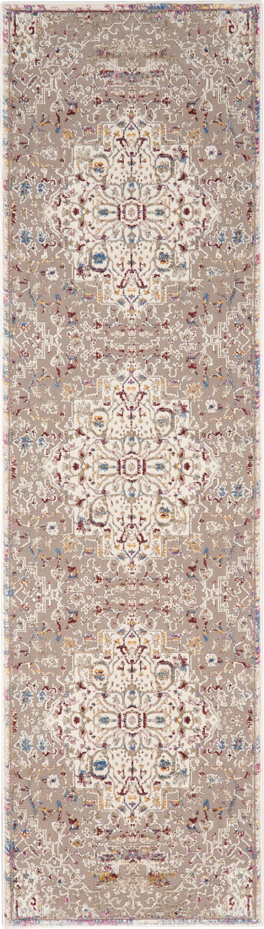 Nourison Home Melody MEL03 Grey Multicolor Traditional Power-loomed Rug