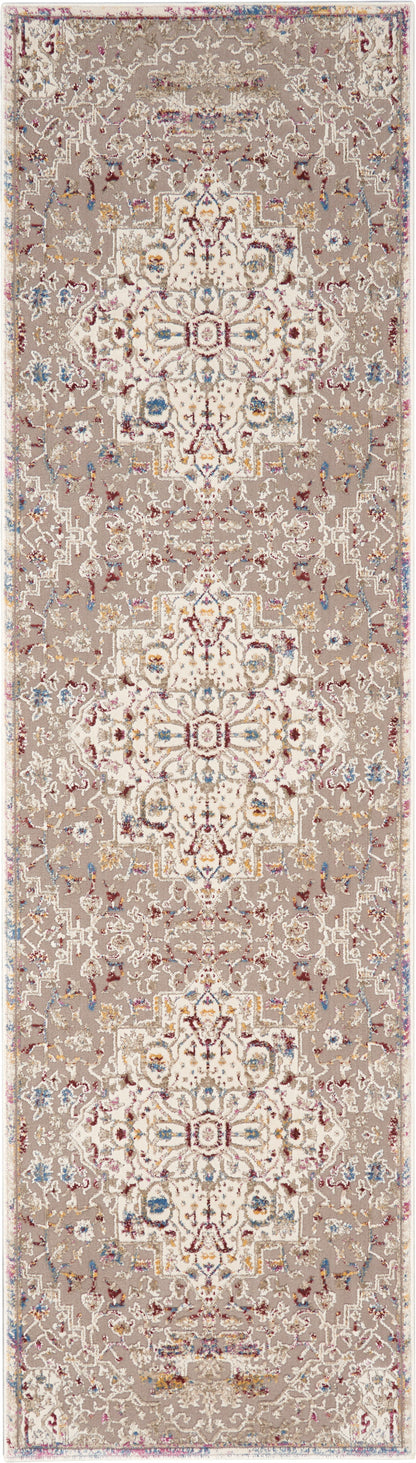 Nourison Home Melody MEL03 Grey Multicolor Traditional Power-loomed Rug