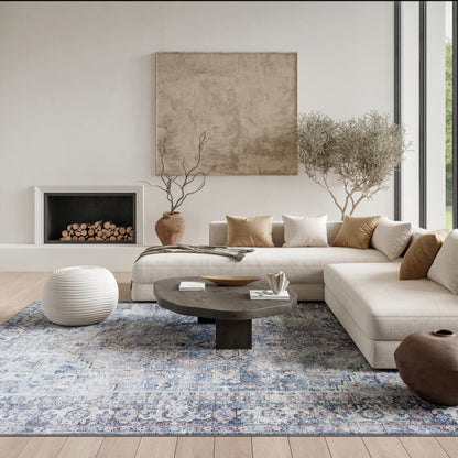 Nourison Home New Concept Washables  Light Grey Blue  Traditional