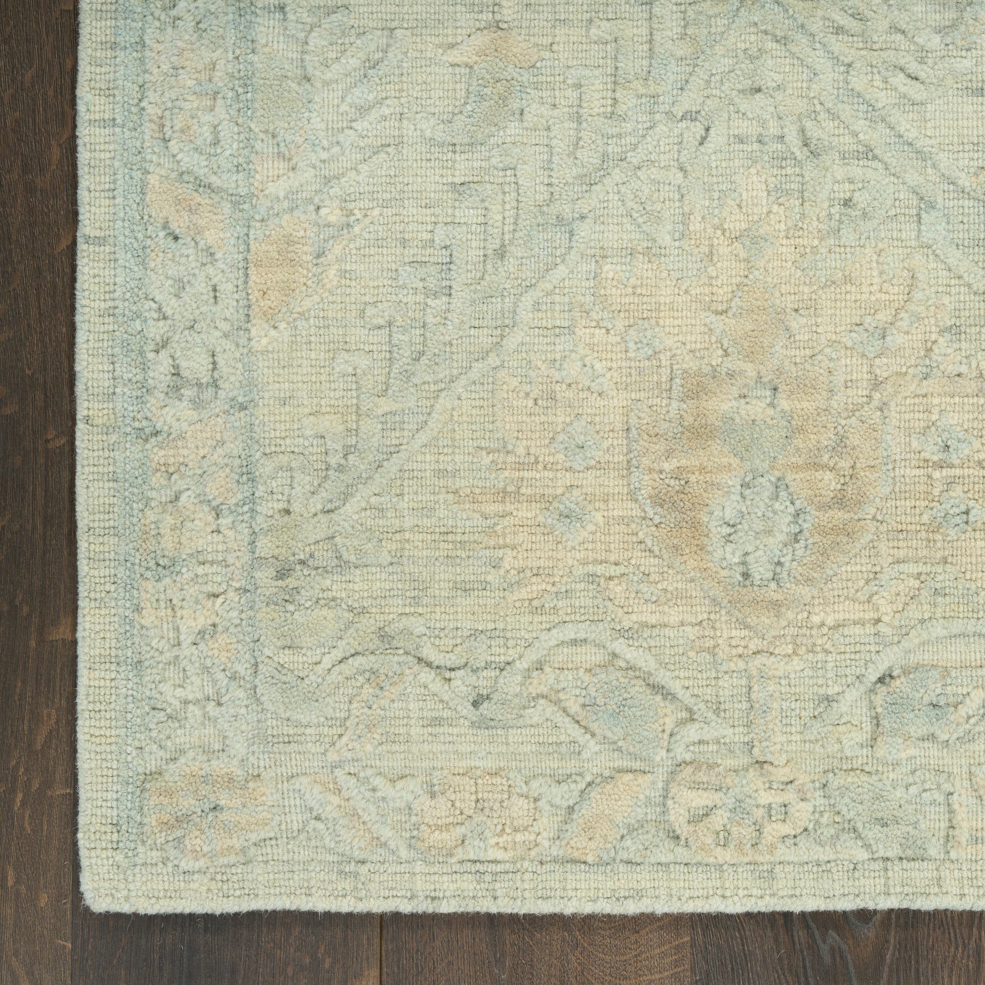 Nourison Home Ravello  Aqua Taupe  Traditional