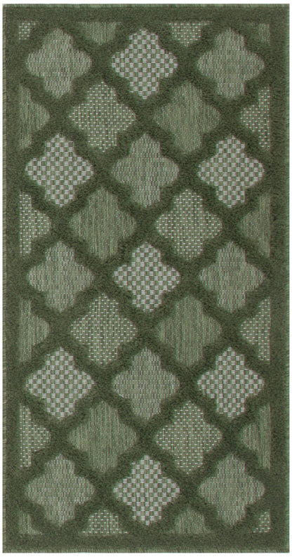 Nourison Home Easy Care NES01 Green Contemporary Flat Weave Rug
