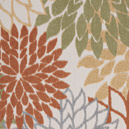 Nourison Home Aloha  Ivory Multicolor  Contemporary