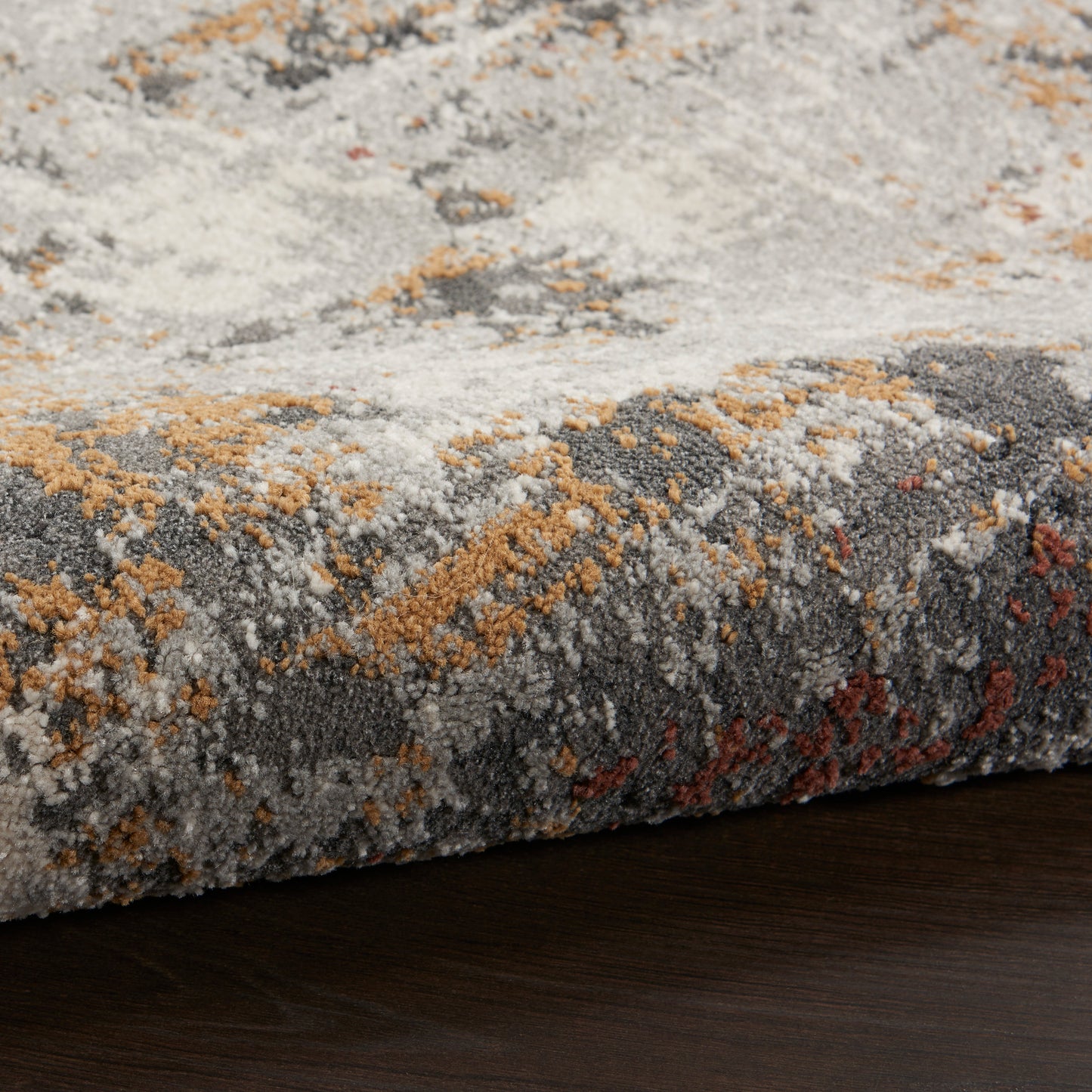 Nourison Home Tangra  Grey Multicolor  Contemporary