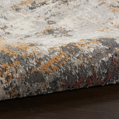 Nourison Home Tangra  Grey Multicolor  Contemporary