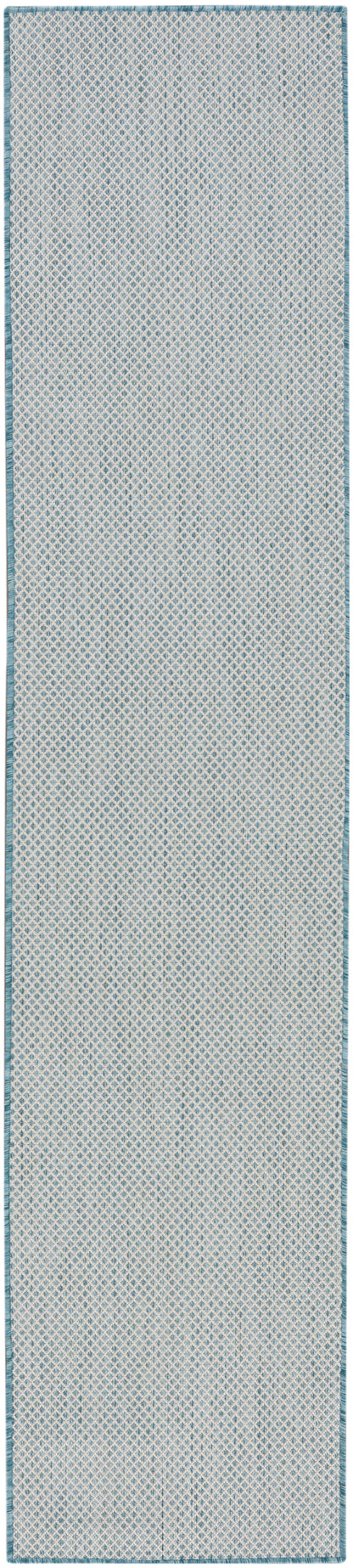 Nourison Home Courtyard COU01 Ivory Aqua Contemporary Power-loomed Rug