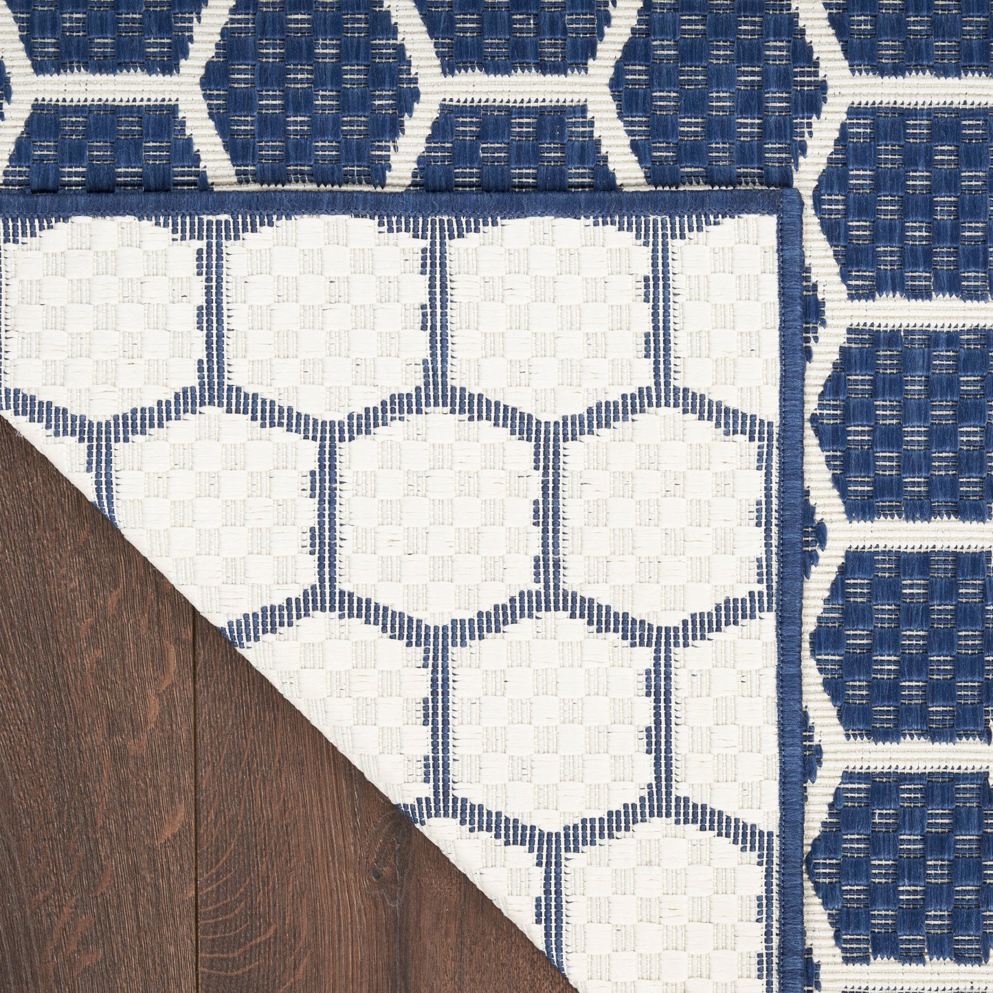 Nourison Home Twist Reversible  Navy  Contemporary