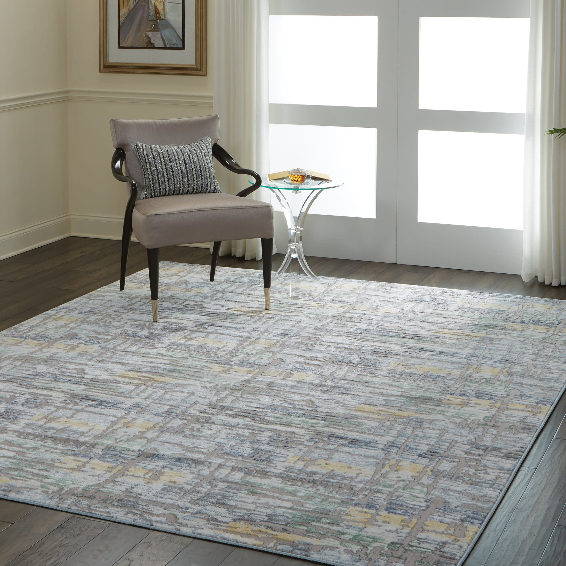 Nourison Home Urban Chic  Grey Multicolor  Contemporary