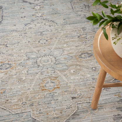 Nourison Home Lynx  Light Blue  Transitional