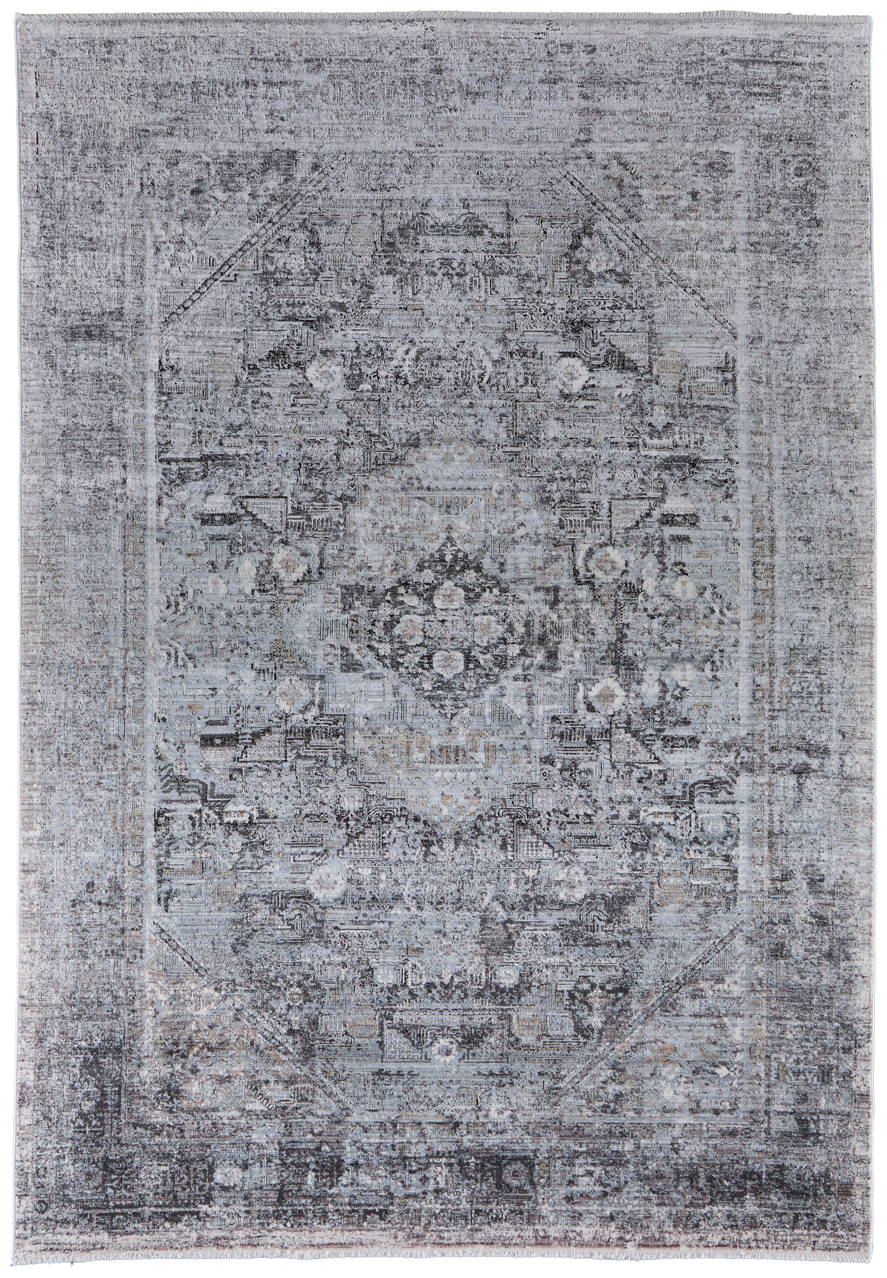 Feizy Sarrant  Gray  Transitional/Bohemian & Eclectic/Casual