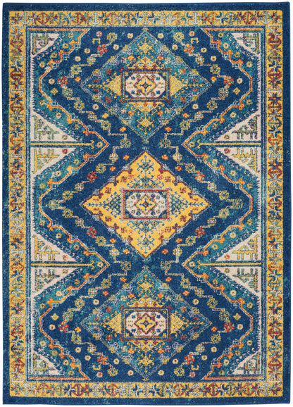 Nourison Home Allur ALR02 Navy Multicolor Transitional Power-loomed Rug