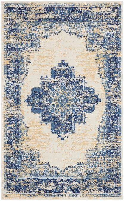 Nourison Home Grafix GRF14 White Transitional Power-loomed Rug