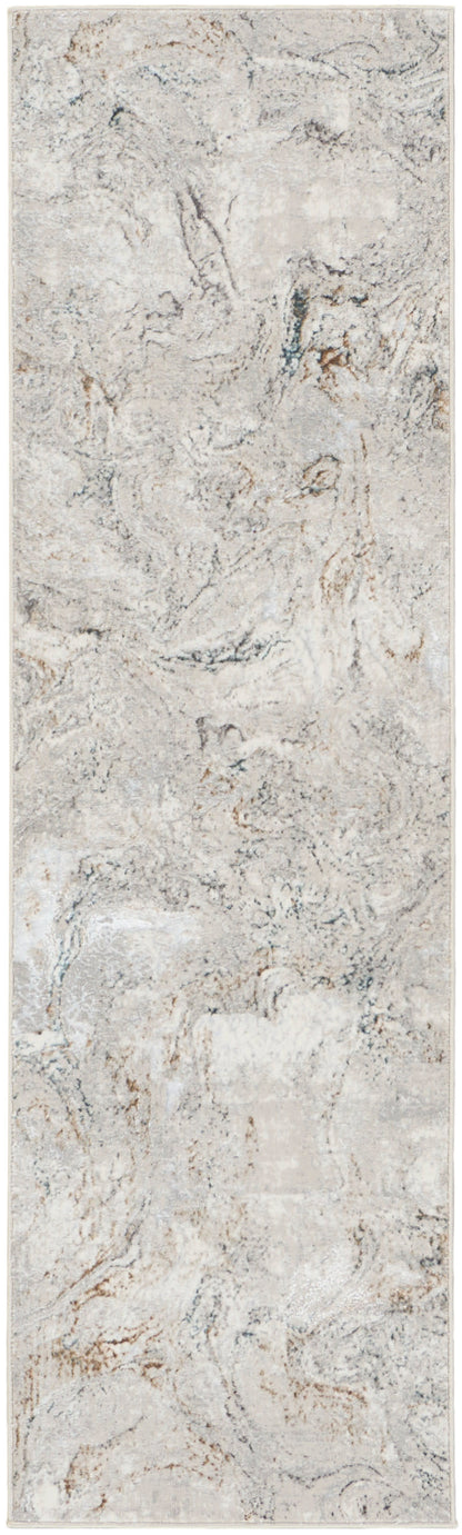 Nourison Home Glitz GLZ20 Grey Multicolor Contemporary Power-loomed Rug