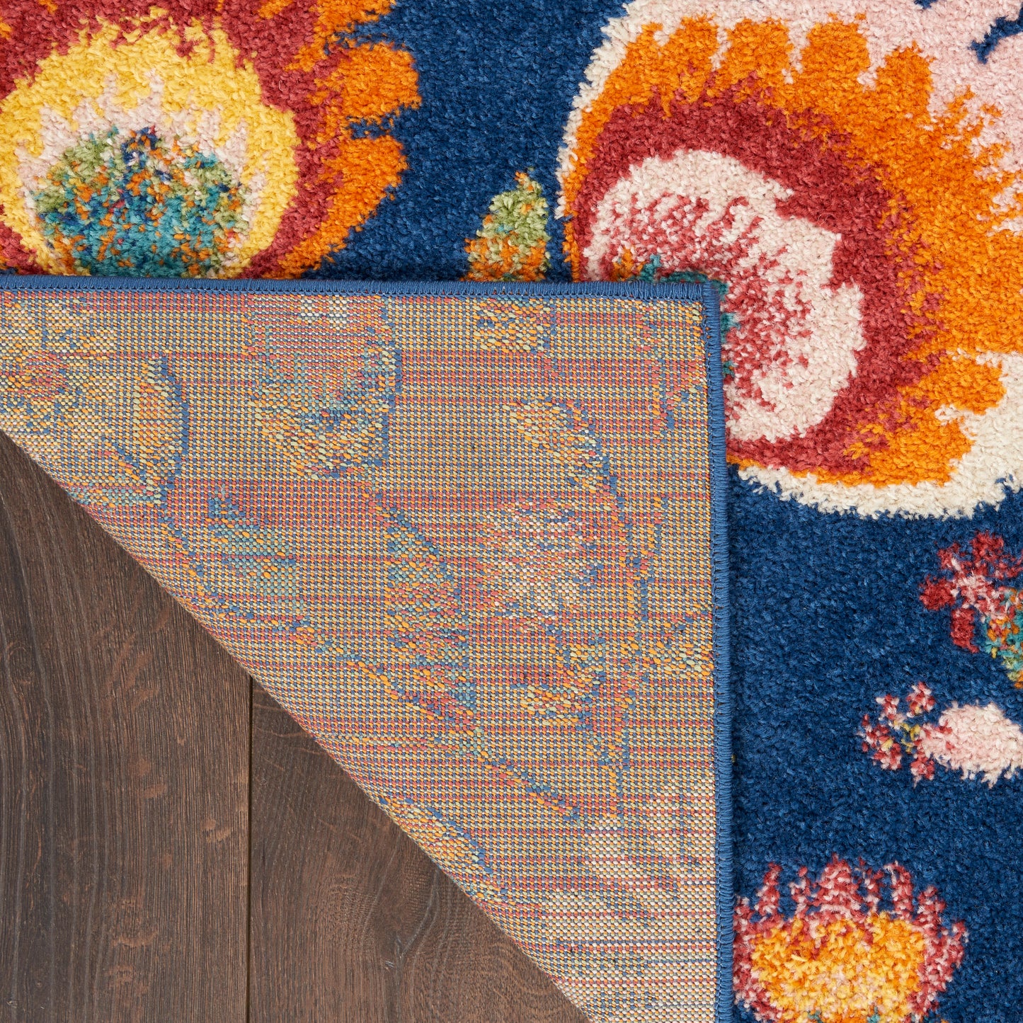 Nourison Home Allur  Navy Multicolor  Contemporary