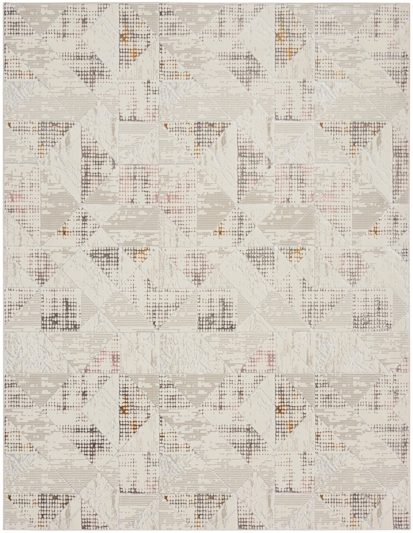 Nourison Home Glitz  Ivory Multicolor  Contemporary