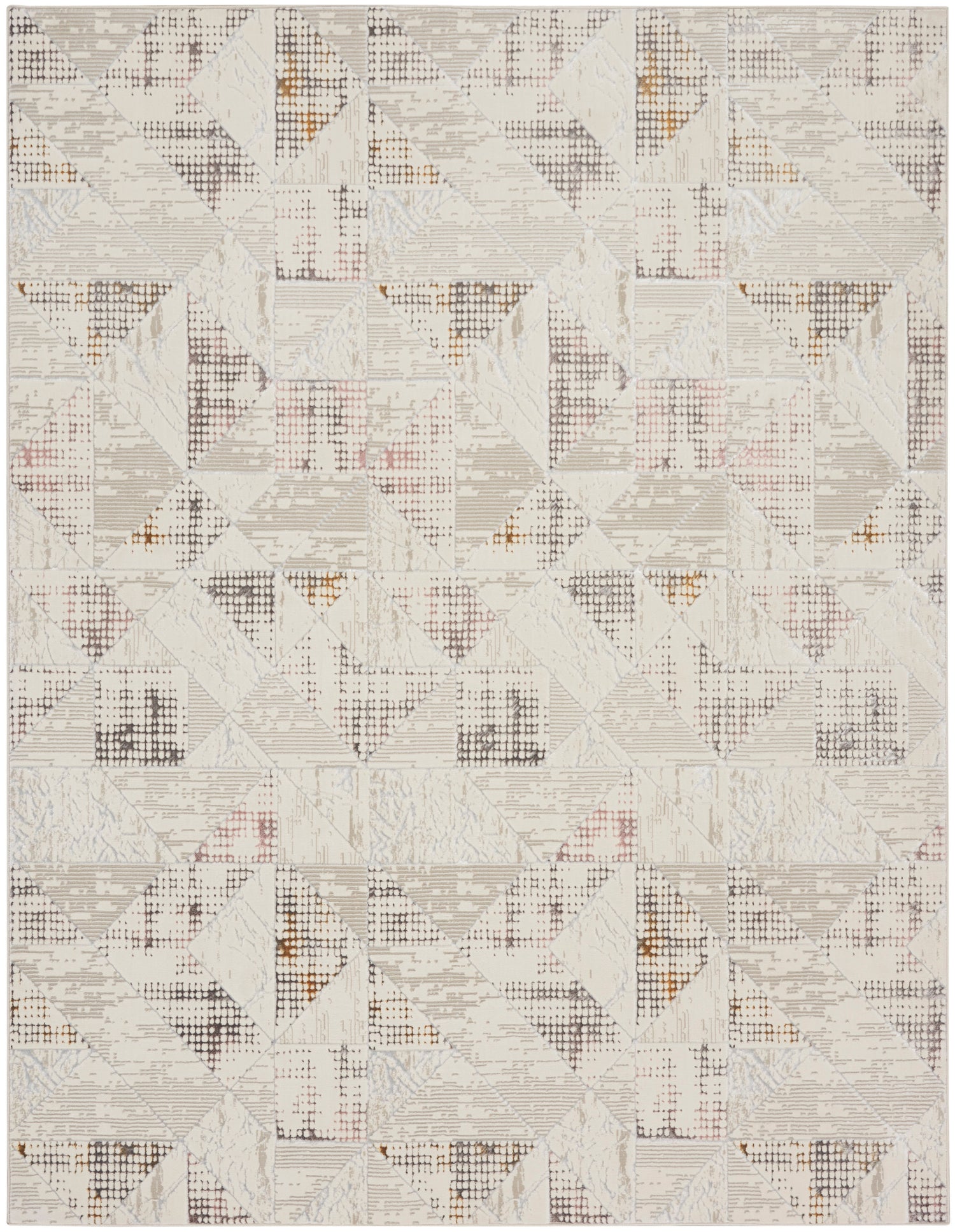 Nourison Home Glitz  Ivory Multicolor  Contemporary