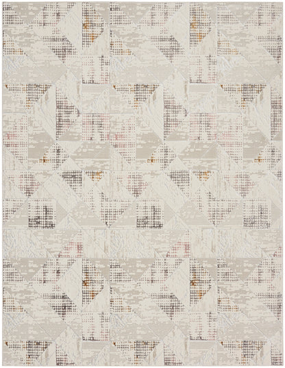 Nourison Home Glitz  Ivory Multicolor  Contemporary