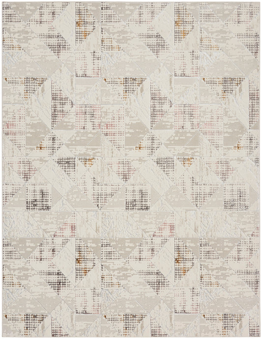Nourison Home Glitz  Ivory Multicolor  Contemporary