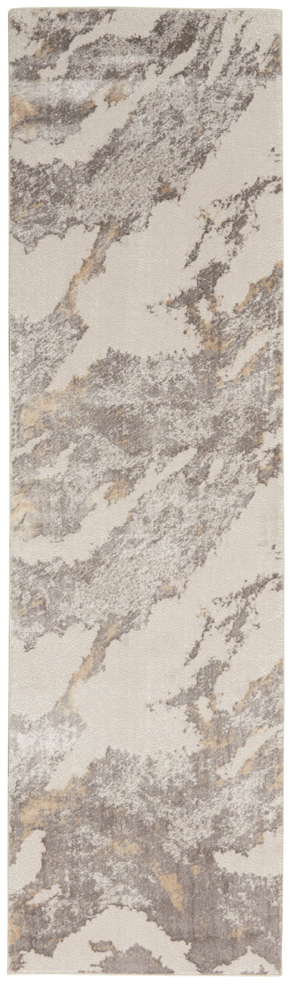 Nourison Home Silky Textures SLY03 Brown Ivory Contemporary Power-loomed Rug