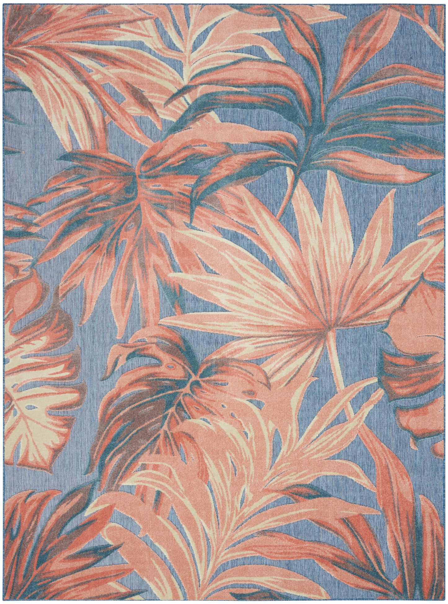 Nourison Home Aloha ALH43 Blue Rose Contemporary Power-loomed Rugs