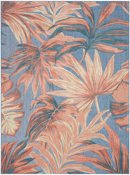 Nourison Home Aloha ALH43 Blue Rose Contemporary Power-loomed Rugs