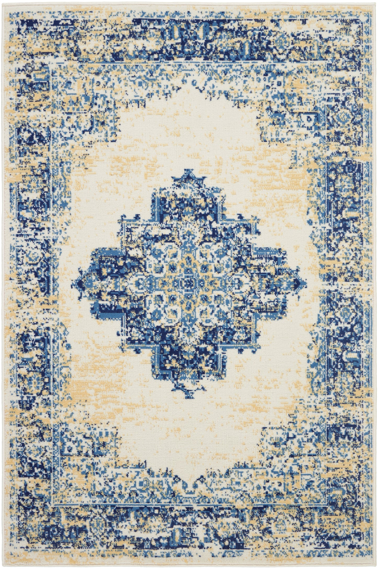 Nourison Home Grafix GRF14 White Transitional Power-loomed Rug