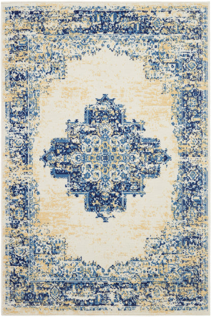 Nourison Home Grafix GRF14 White Transitional Power-loomed Rug