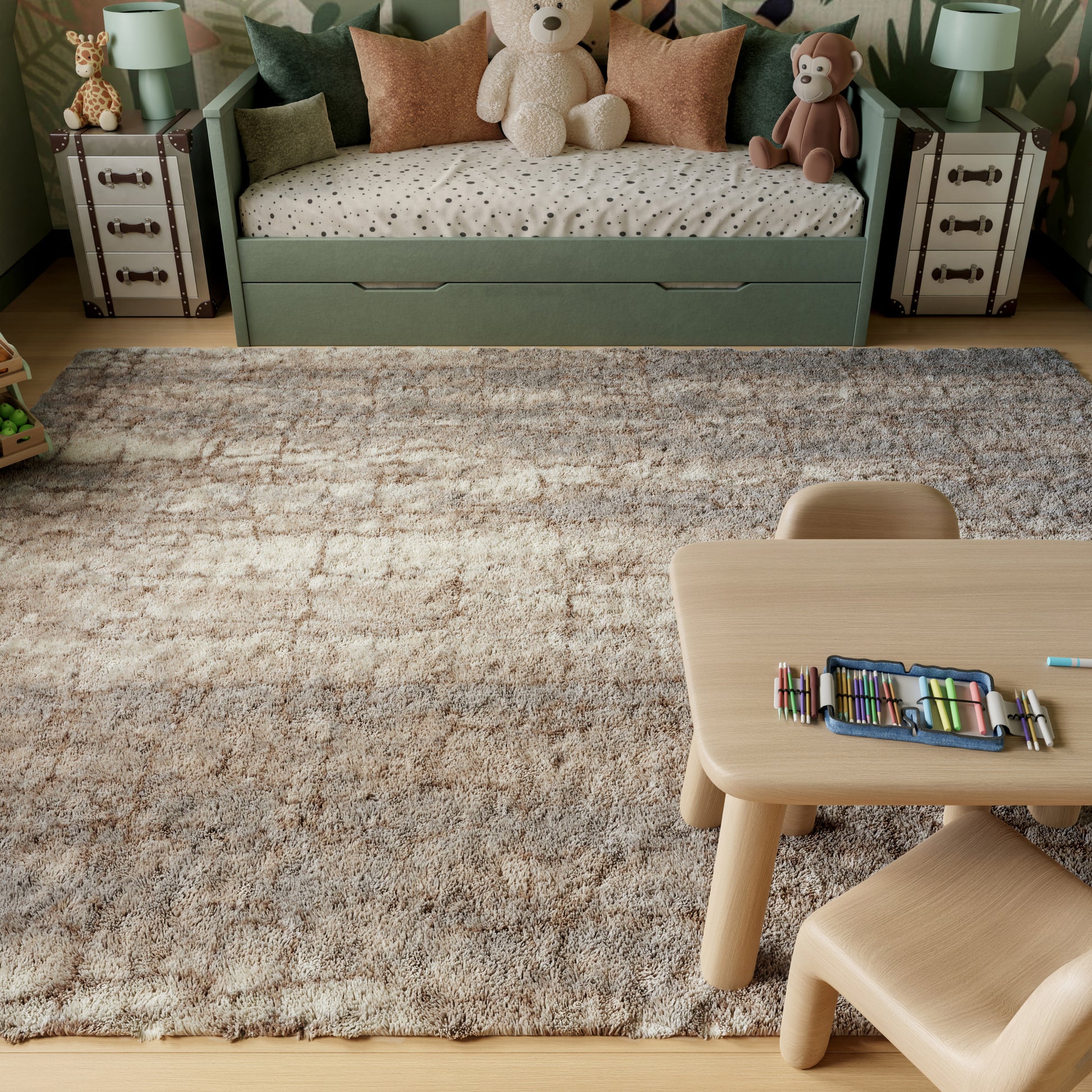 Nourison Home Dreamy Shag  Ivory Beige  Contemporary