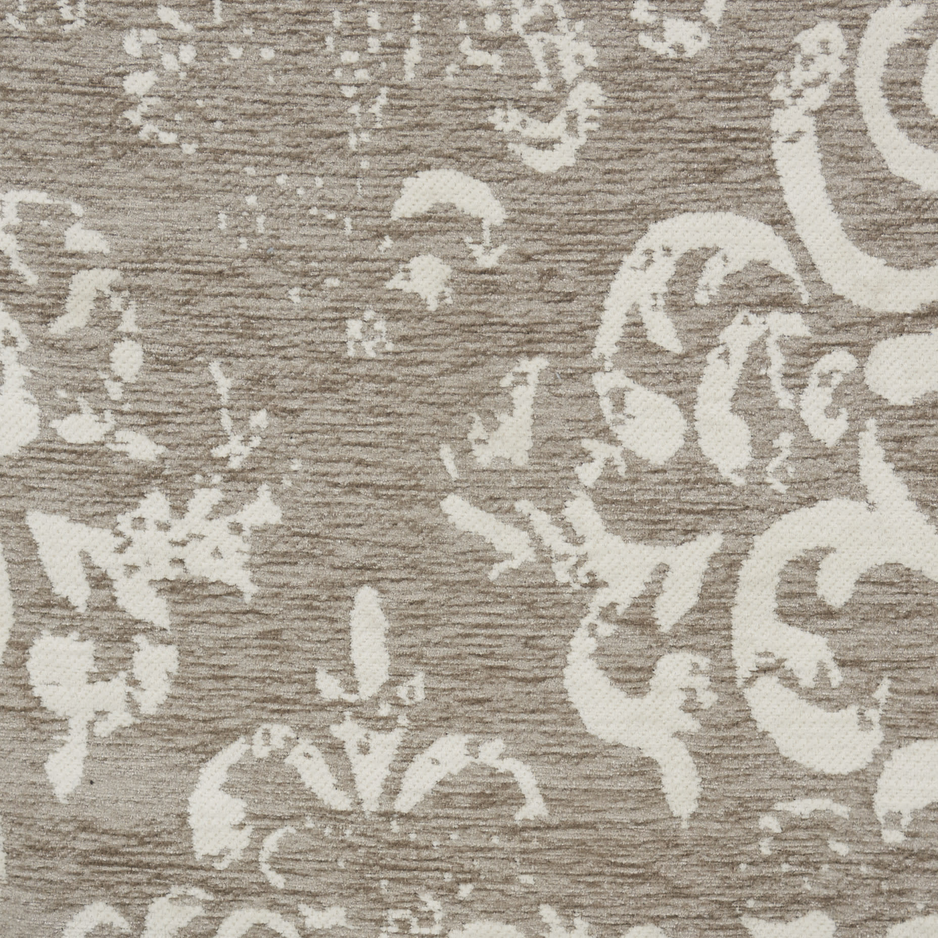 Nourison Home Damask  Ivory Grey  Traditional
