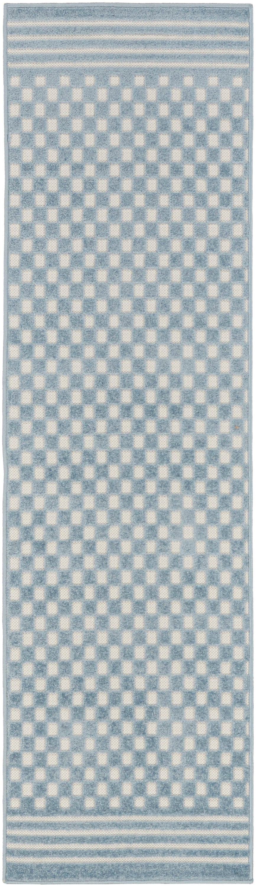 Nourison Home Care Free CAF02 Blue Contemporary Loom-woven Rug