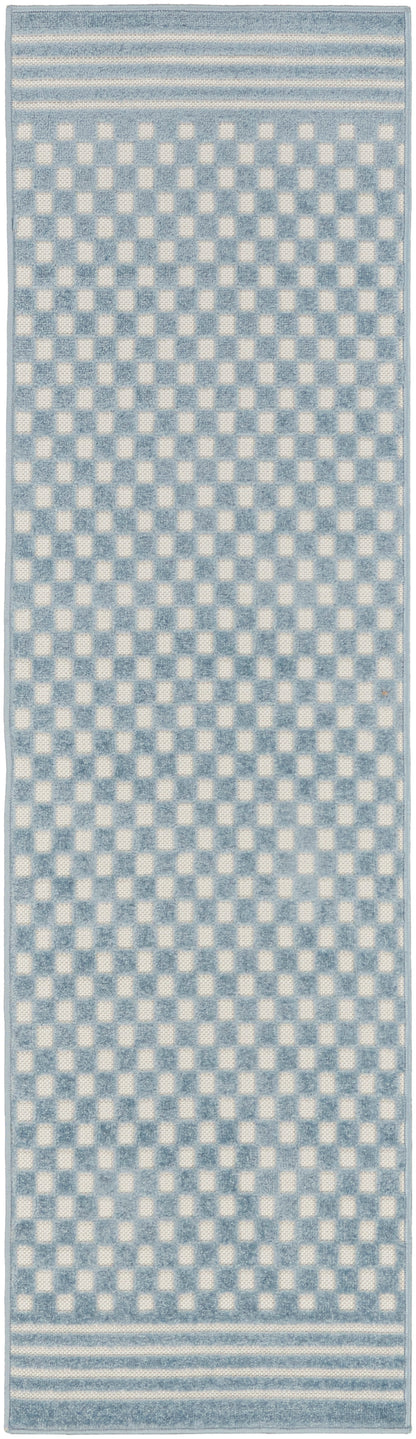 Nourison Home Care Free CAF02 Blue Contemporary Loom-woven Rug