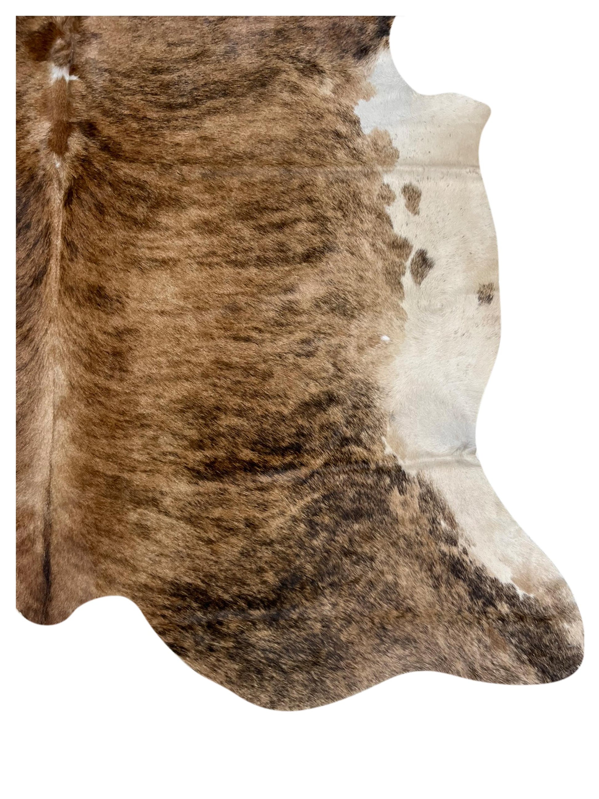 Artisan Claire 5555 Brown Beige Hair on Hide Cowhide Shape Rug