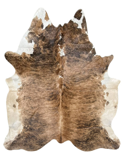 Artisan Claire 5555 Brown Beige Hair on Hide Cowhide Shape Rug