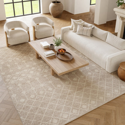 Nourison Home Grafix  Beige  Transitional