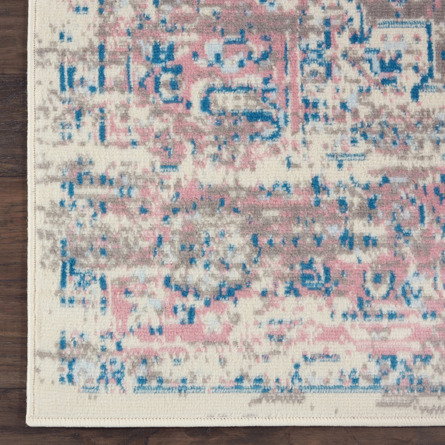 Nourison Home Grafix  Ivory Pink  Transitional