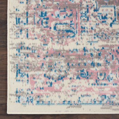 Nourison Home Grafix  Ivory Pink  Transitional