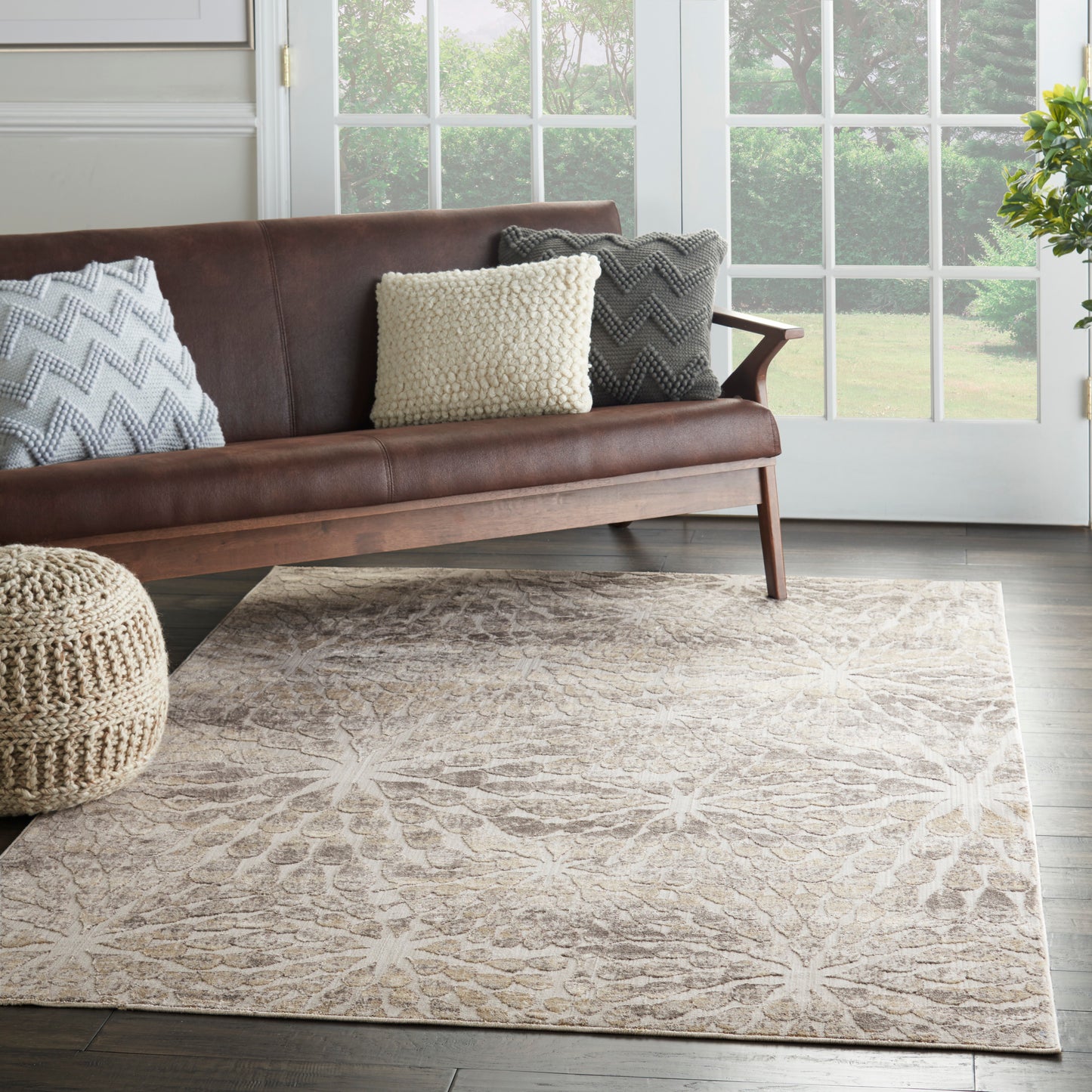 Nourison Home Silky Textures  Ivory Beige  Contemporary