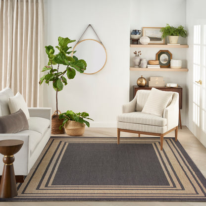 Nourison Home Horizon Indoor/Outdoor  Charcoal  Contemporary