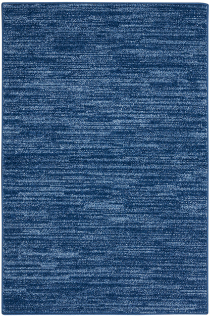 Nourison Home Nourison Essentials NRE01 Navy Blue Contemporary Power-loomed Rug