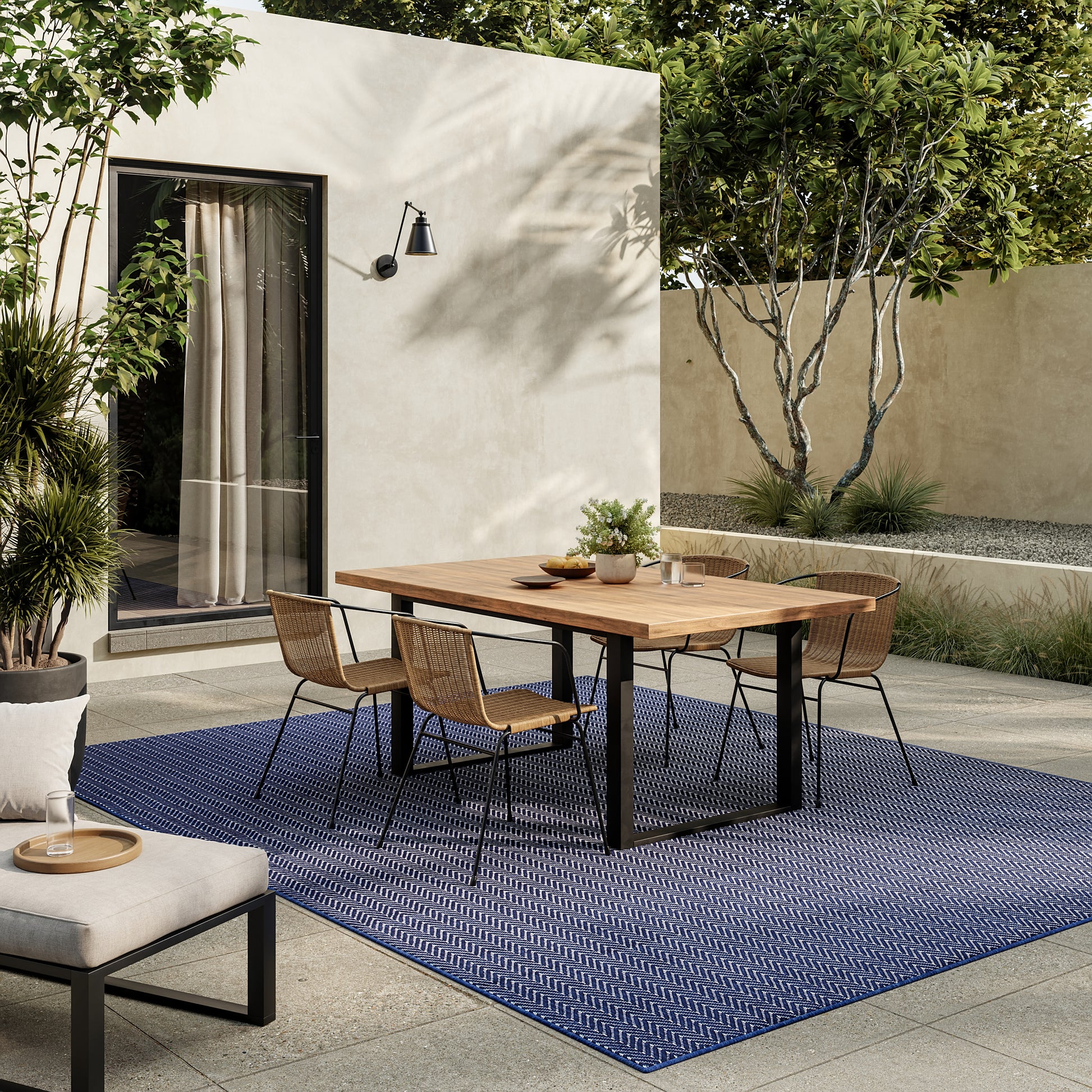 Nourison Home Horizon Indoor/Outdoor  Navy  Contemporary