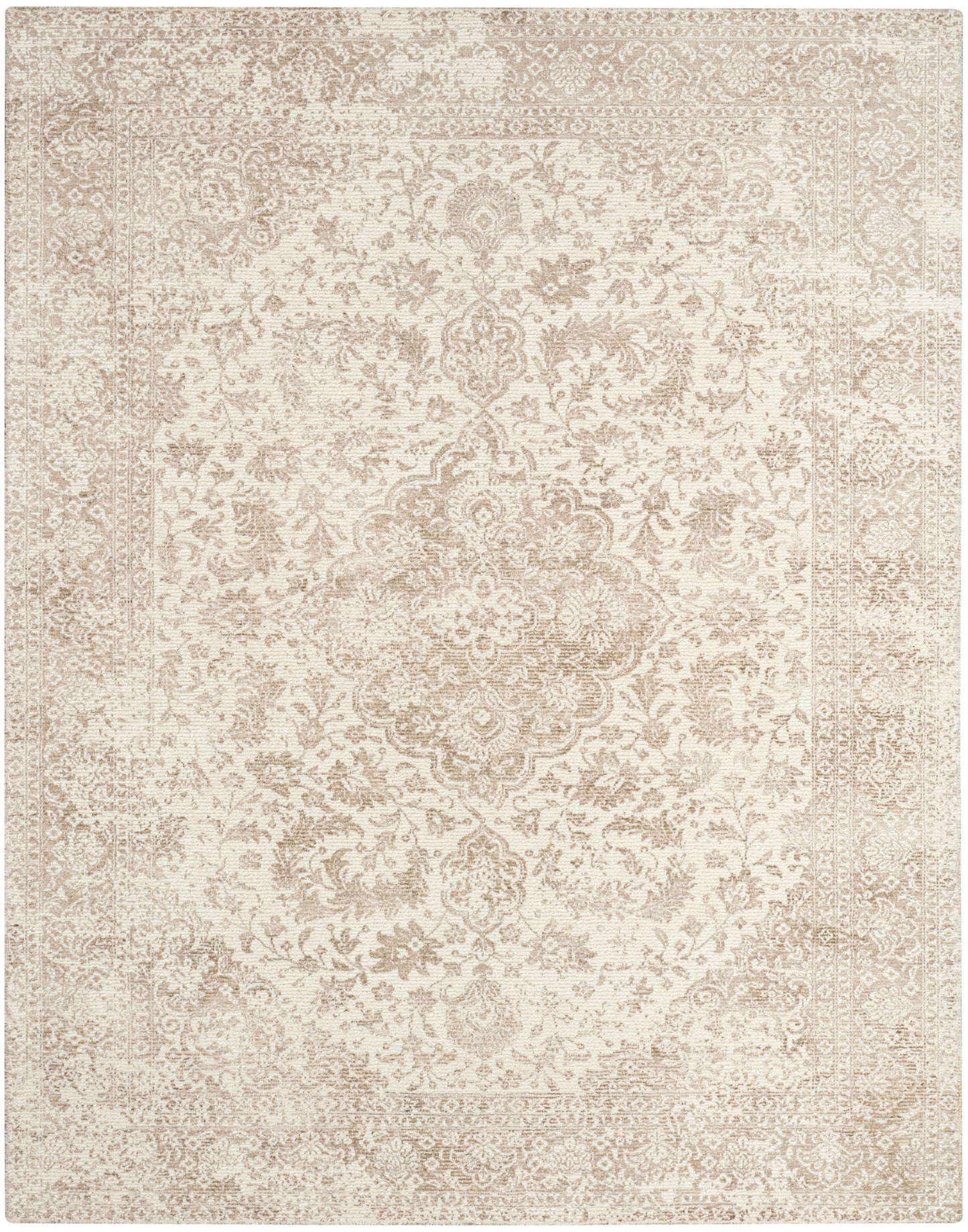 Nourison Home Azalea AZA01 Ivory Beige Traditional Hand Tufted Rug