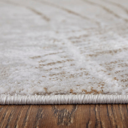 Feizy Waldor 39NBF Ivory Beige Modern/Casual/Tropical Machine Woven Rug - Rugs - Feizy - Atlanta Designer Rugs