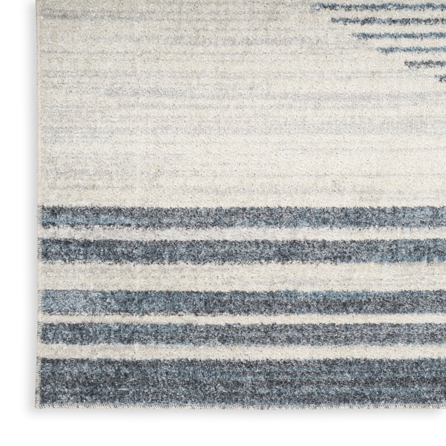 Nourison Home Astra Machine Washable  Ivory Blue  Contemporary