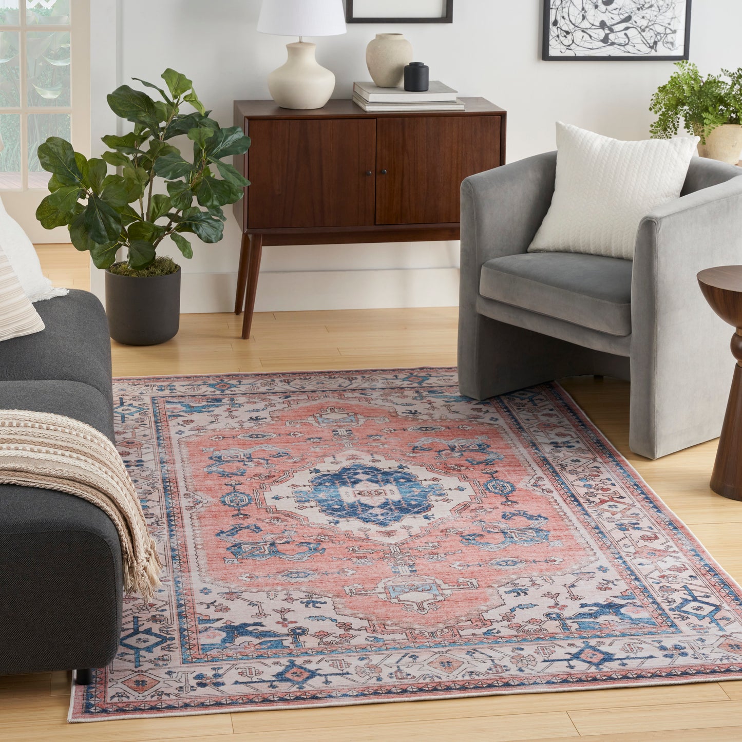 Nourison Home Fulton  Coral  Traditional
