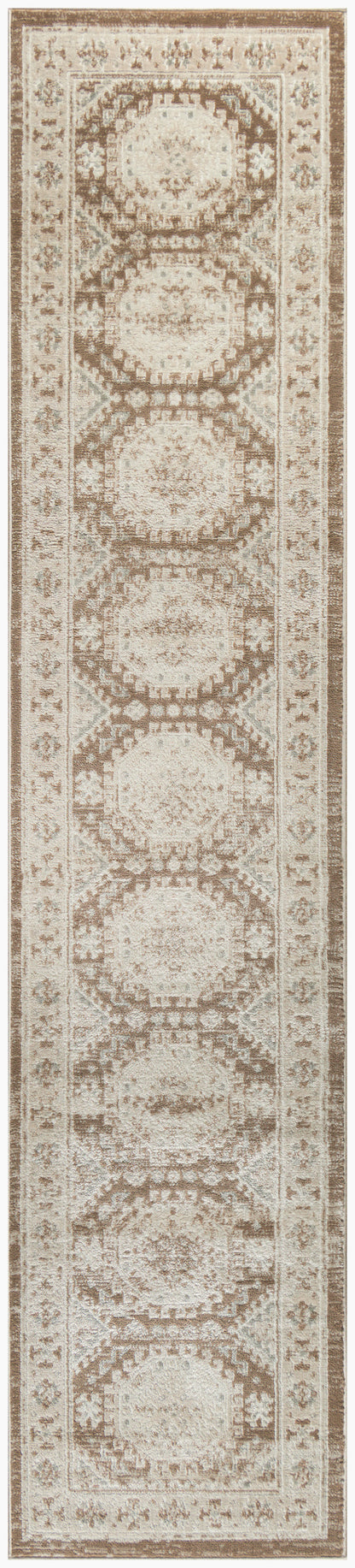 Nourison Home Serenity Home SRH01 Ivory Mocha Traditional Loom-woven Rug